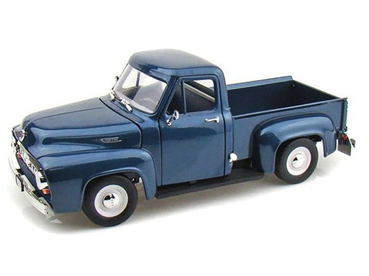 1953 Ford F-100 Pickup Dark Blue 1/18 Diecast Model Car by Road Signature LuxuryLifeWay Online Store