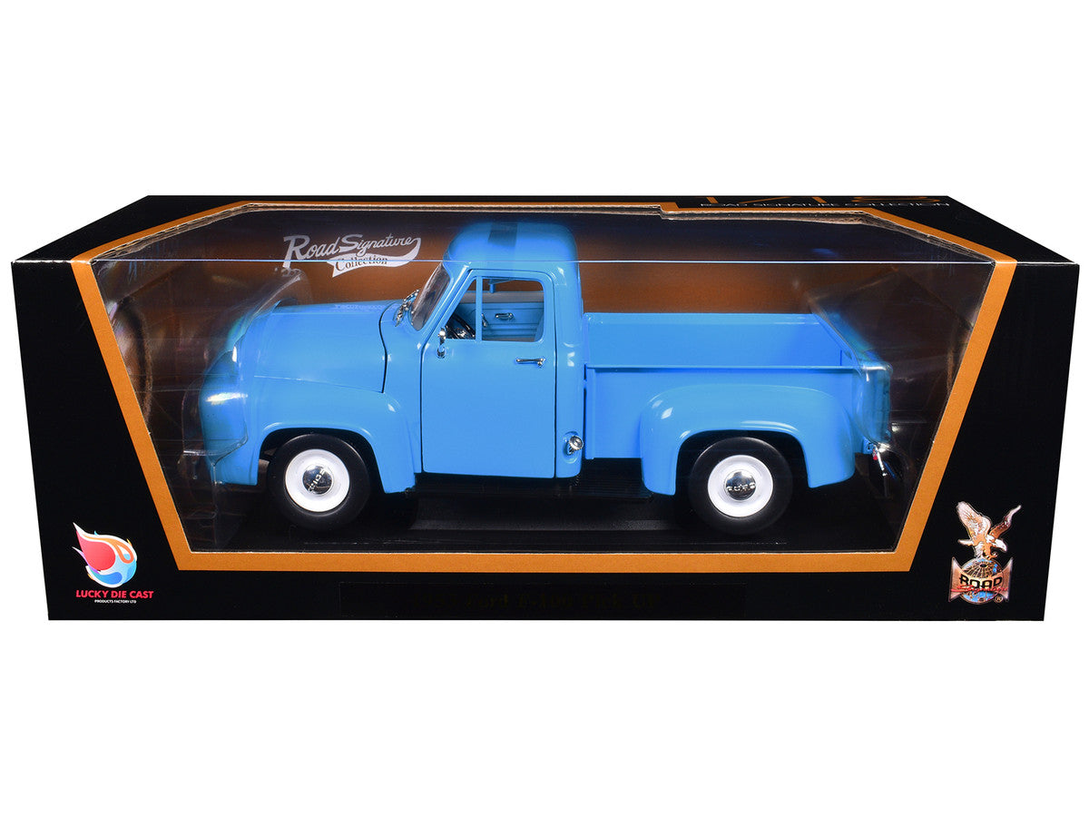 1953 Ford F-100 Pickup Truck Light Blue 1/18 Diecast Model Car by Road Signature LuxuryLifeWay Online Store