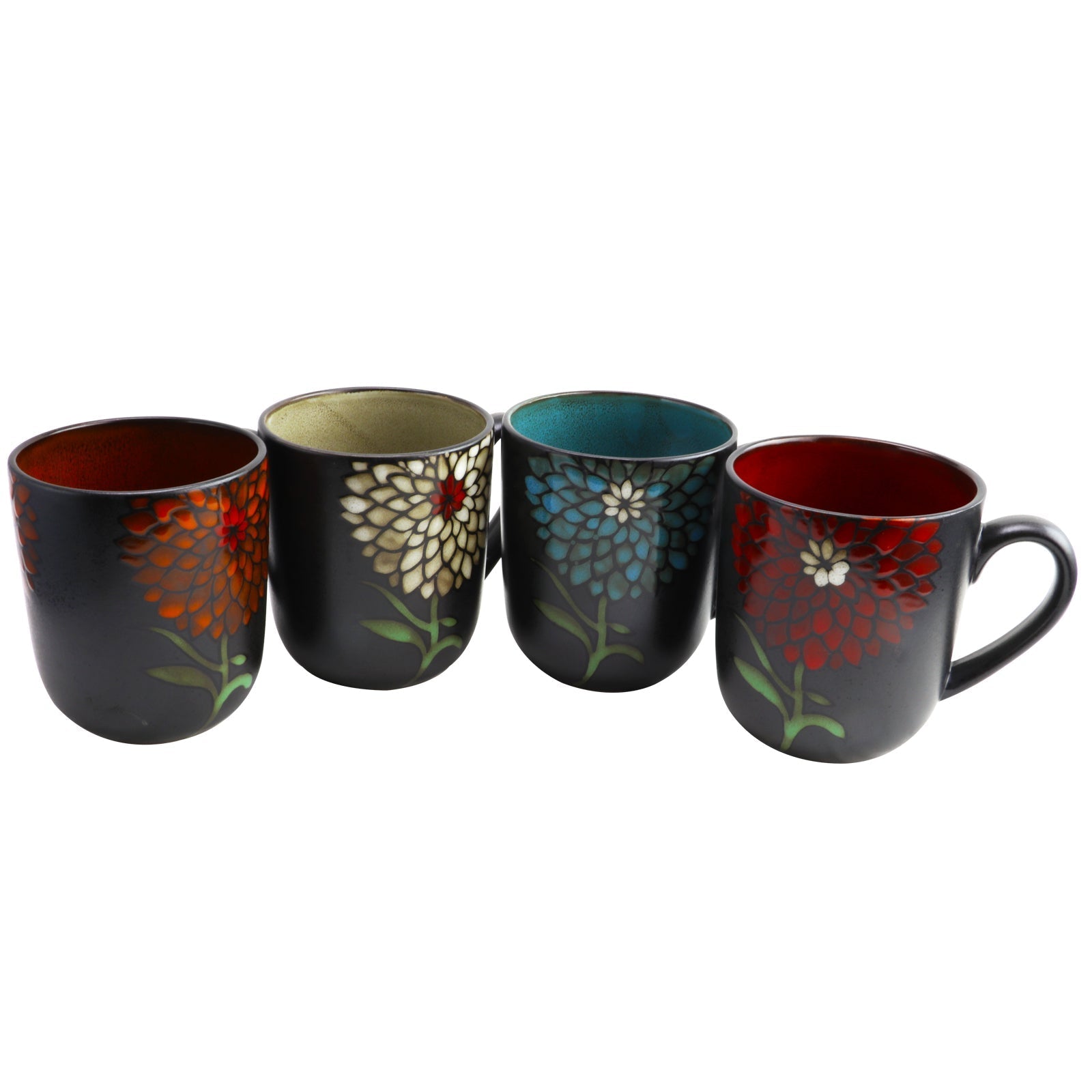 Gibson Home Gardenia Cafe 16 oz. Assorted Mug Set, Set of 4 LuxuryLifeWay Online Store