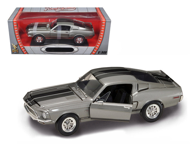 1968 Shelby GT 500KR Silver 1/18 Diecast Model Car by Road Signature LuxuryLifeWay Online Store
