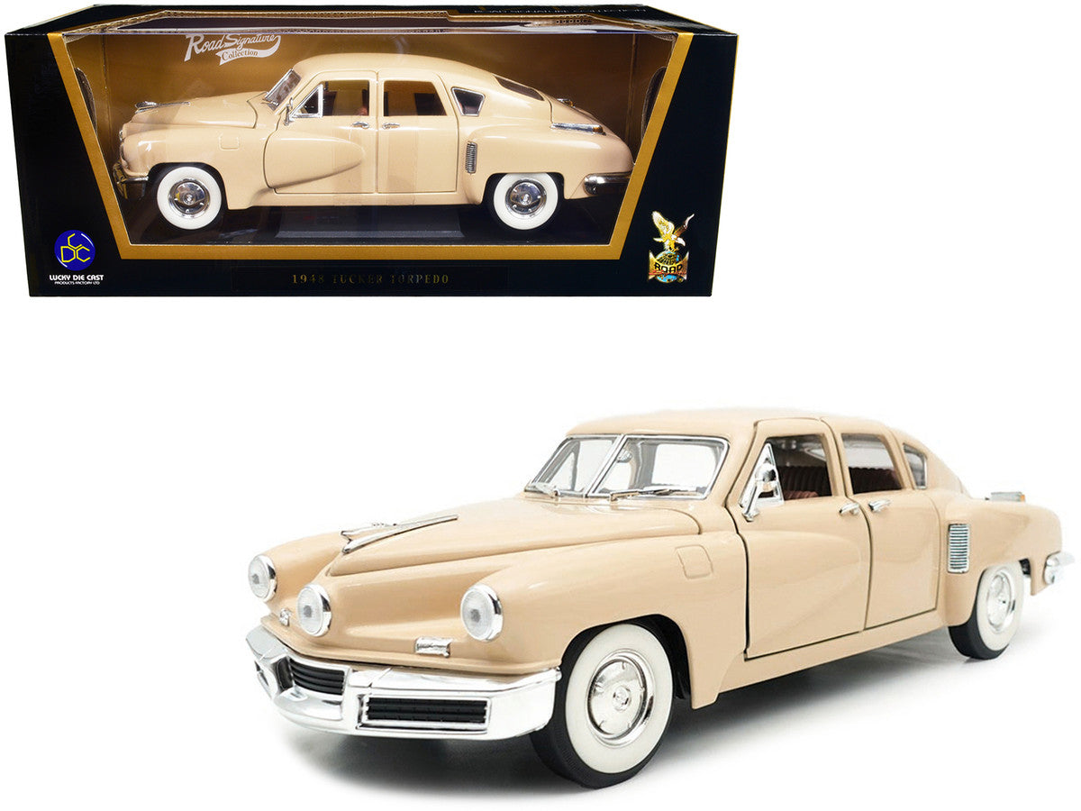 1948 Tucker Torpedo Cream 1/18 Diecast Model Car by Road Signature LuxuryLifeWay Online Store