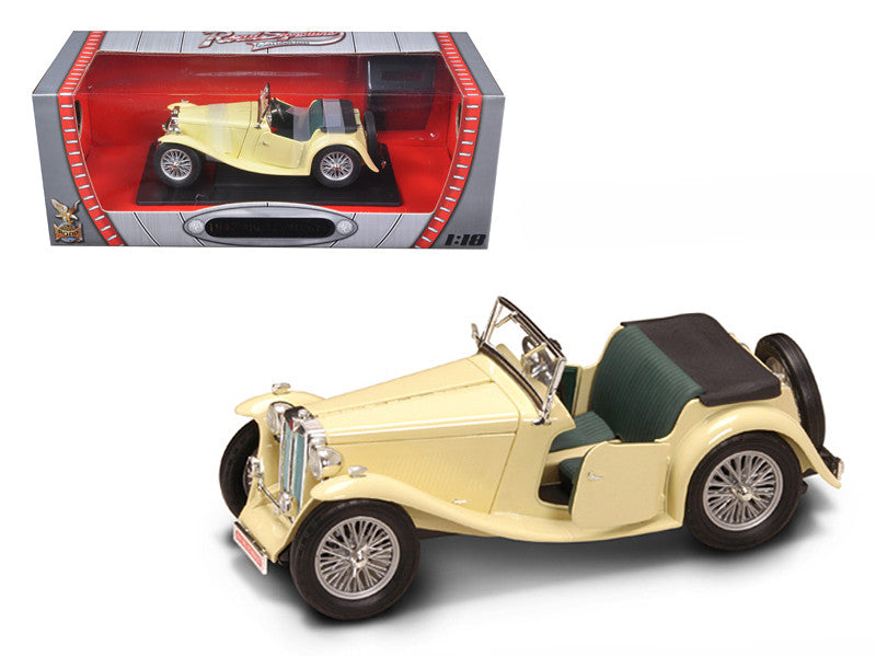 1947 MG TC Midget Yellow 1/18 Diecast Model Car by Road Signature LuxuryLifeWay Online Store