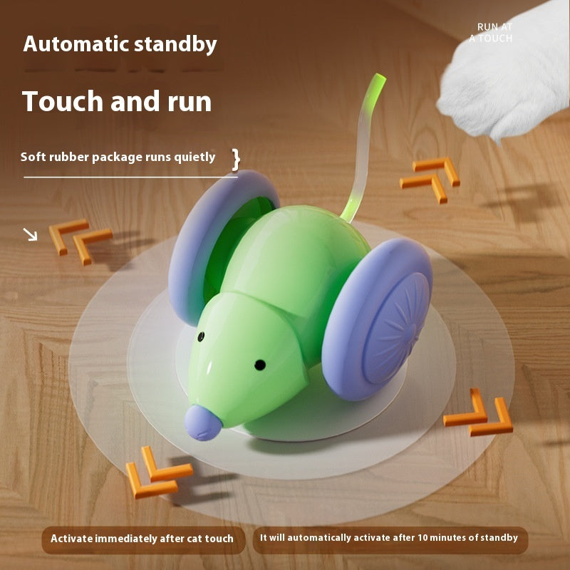 Pet Toys Interactive Cat Toy Electric Mouse Car - Automatic Teaser With Intelligent Obstacle Avoidance Pet Products Pets Fashion