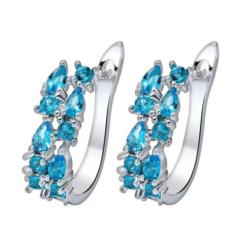 Diamond Crystal Zircon Ear Clip Affordable Luxury Earrings Women CJD