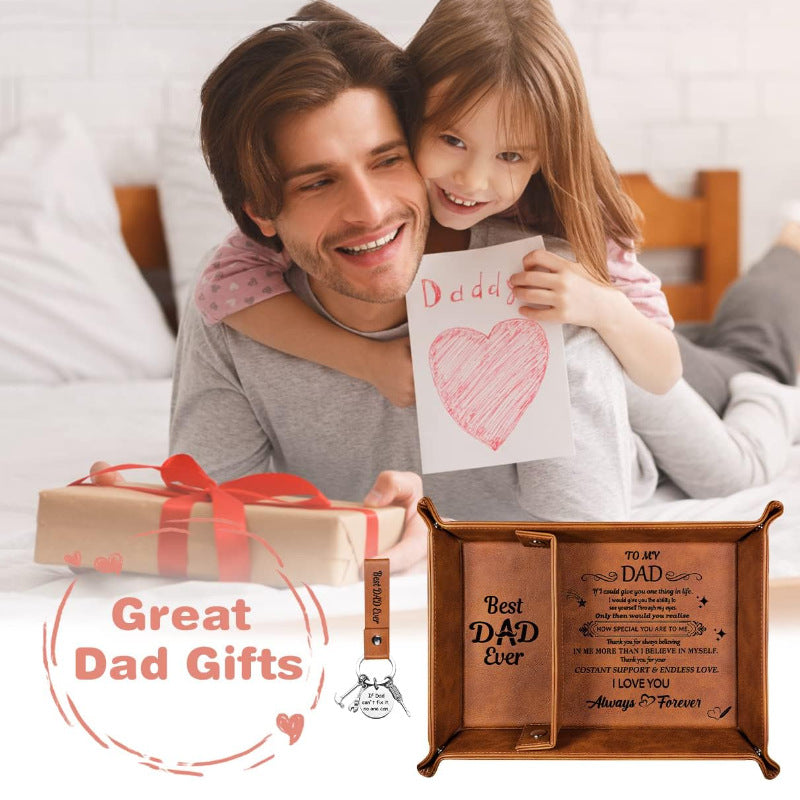 Father's Day Gift Decorative Tray Household Four-corner Folding LadyShow.Store