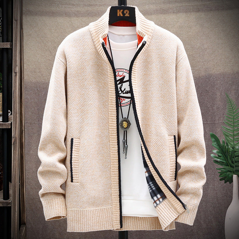 Men's Thickened Padded Jumper Cardigan Jacket (1PC) Pi-Mart