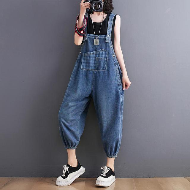 Elegant Women's Summer Loose Wide Leg Denim Pants Pi-Mart