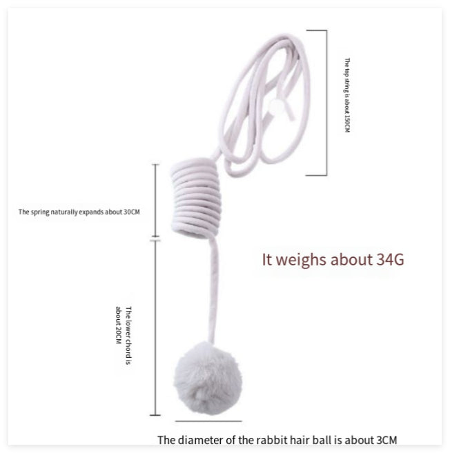 Cat Toy Self-Hi Sucker Spring Rabbit Hair Ball Interactive Play Pet Supplies Interactive Toys Pets Fashion