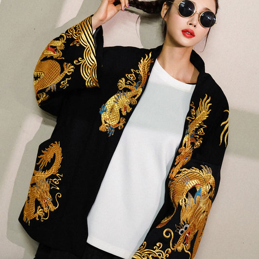 Dragon embroidered jacket Best YouTube Store