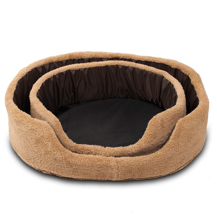 Soft Warm Wool Dog Bed Round Shape Pet Sofa Pets Fashion
