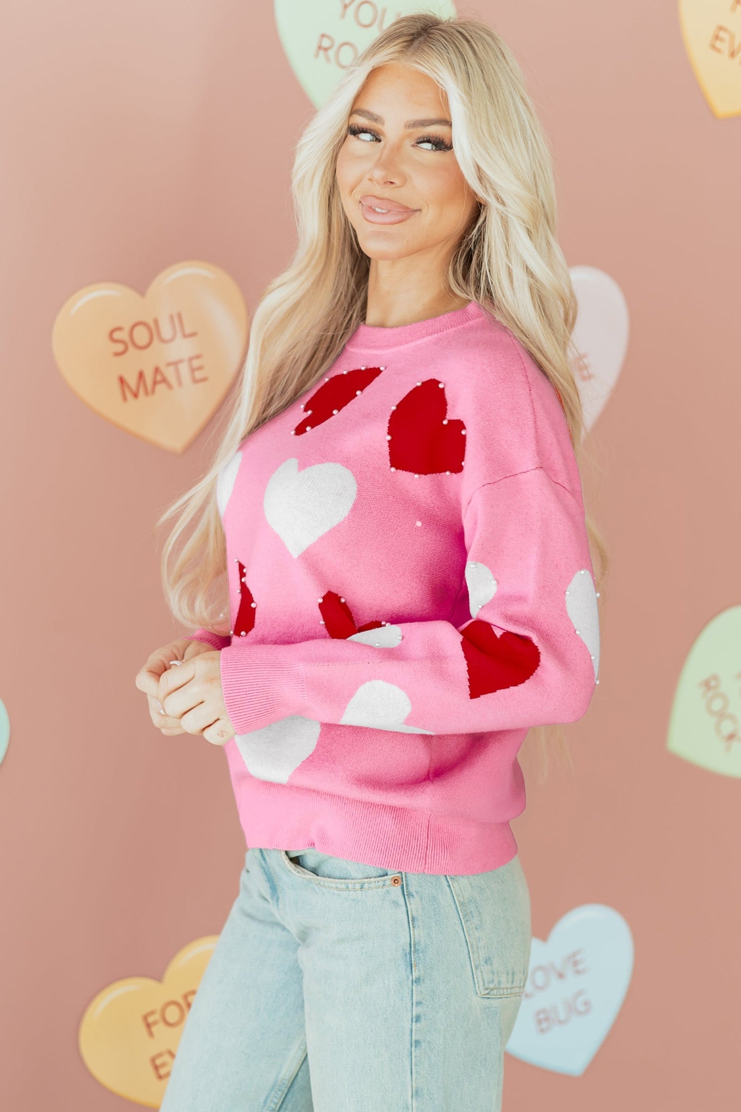 Aliyah Pattern Valentines Day Sweater LuxuryLifeWay Online Store