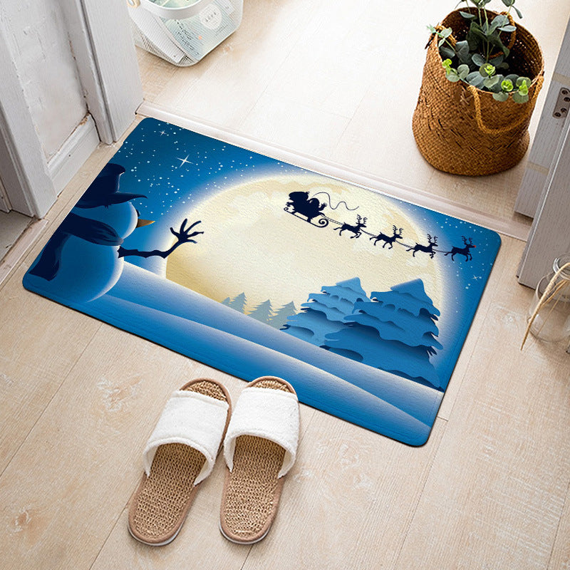 Christmas Floor Mat Bedroom Bathroom Home Absorbent Non-slip