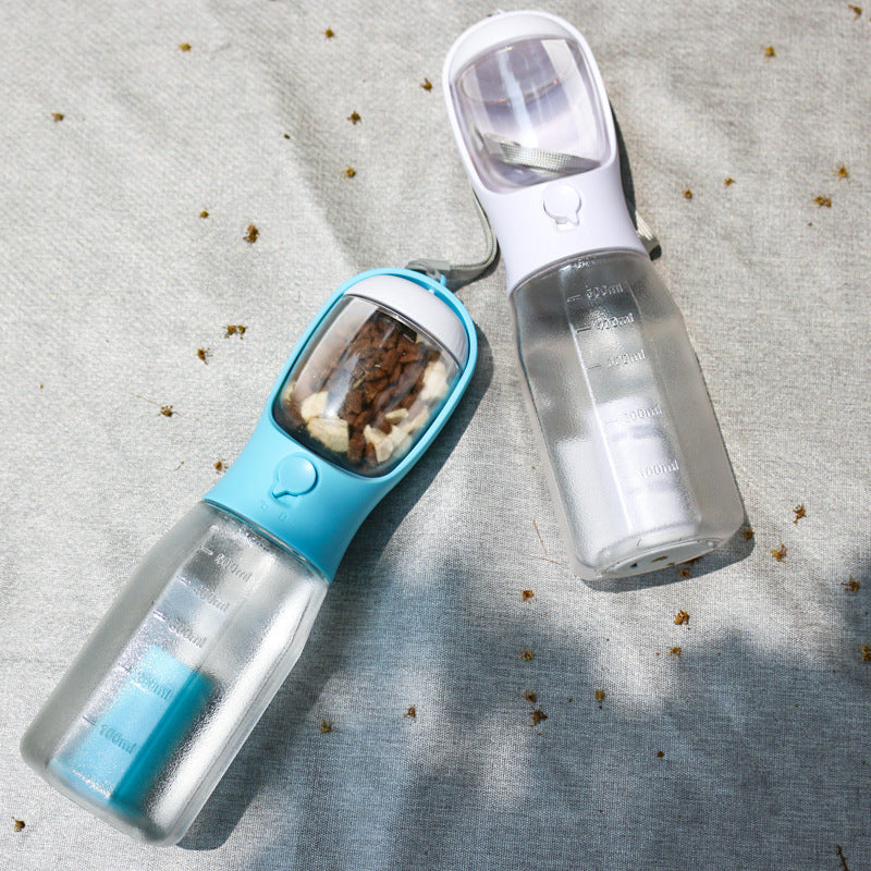 Portable Cat Dog Water Bottle Food Feeder Drinker Poop Dispenser 3 In 1 Leak-proof Multifunctional Dog Water Bottle Pet Products Pets Fashion