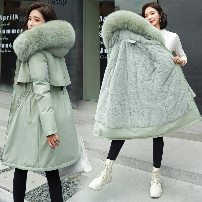 Ladies mid-length down padded jacket LuxuryLifeWay Online Store