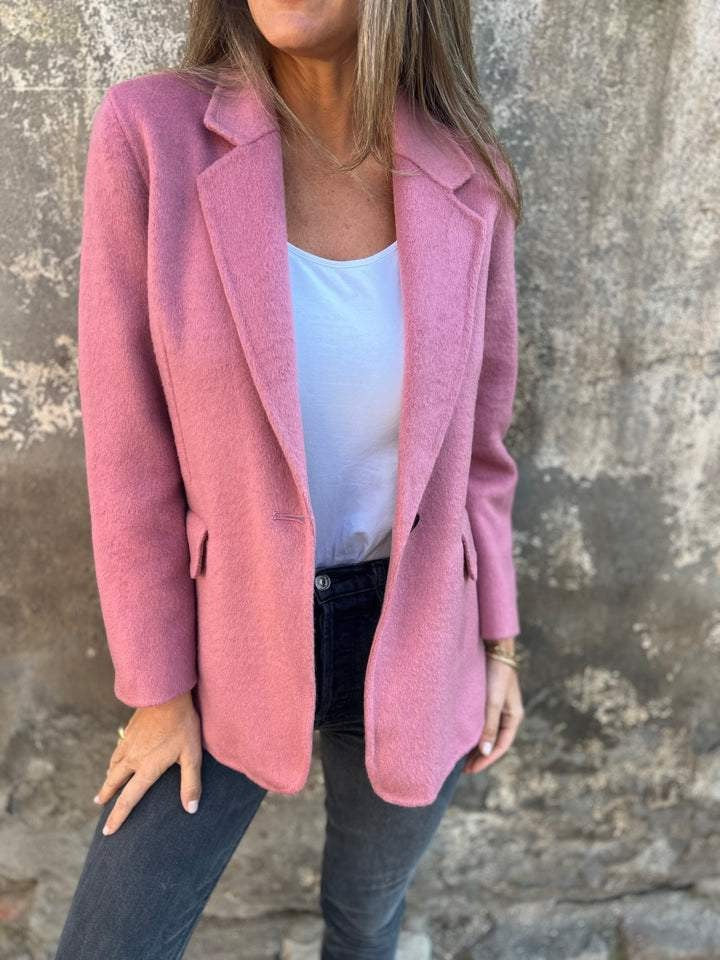 Ins Button Lapel Short Blazer Winter Fashion Commuter Jacket Outwear Women's Clothing LadyShow.Store