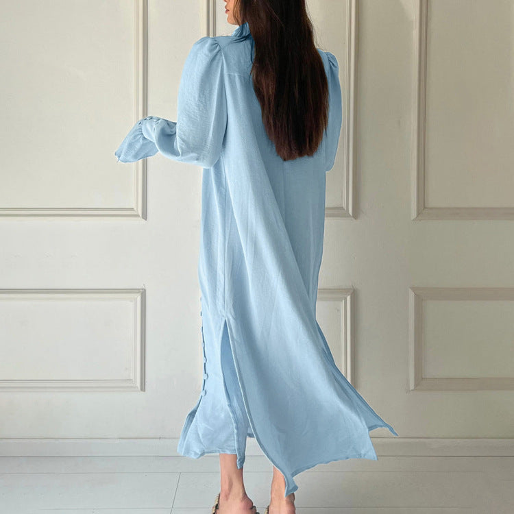 Casual Slit Long Dress Women NorixaFashion.com