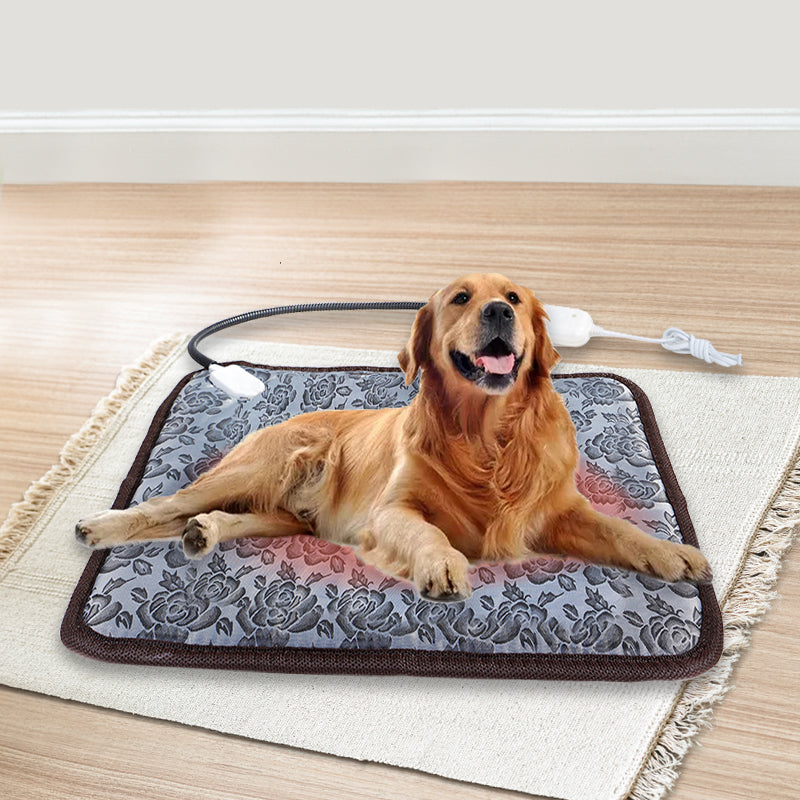 Pet Heating Pad For Dog Cat Heat Mat Indoor Electric Waterproof Dog Heated Pad With Chew Resistant Cord Winter Pet Blanket Warmer Pets Fashion