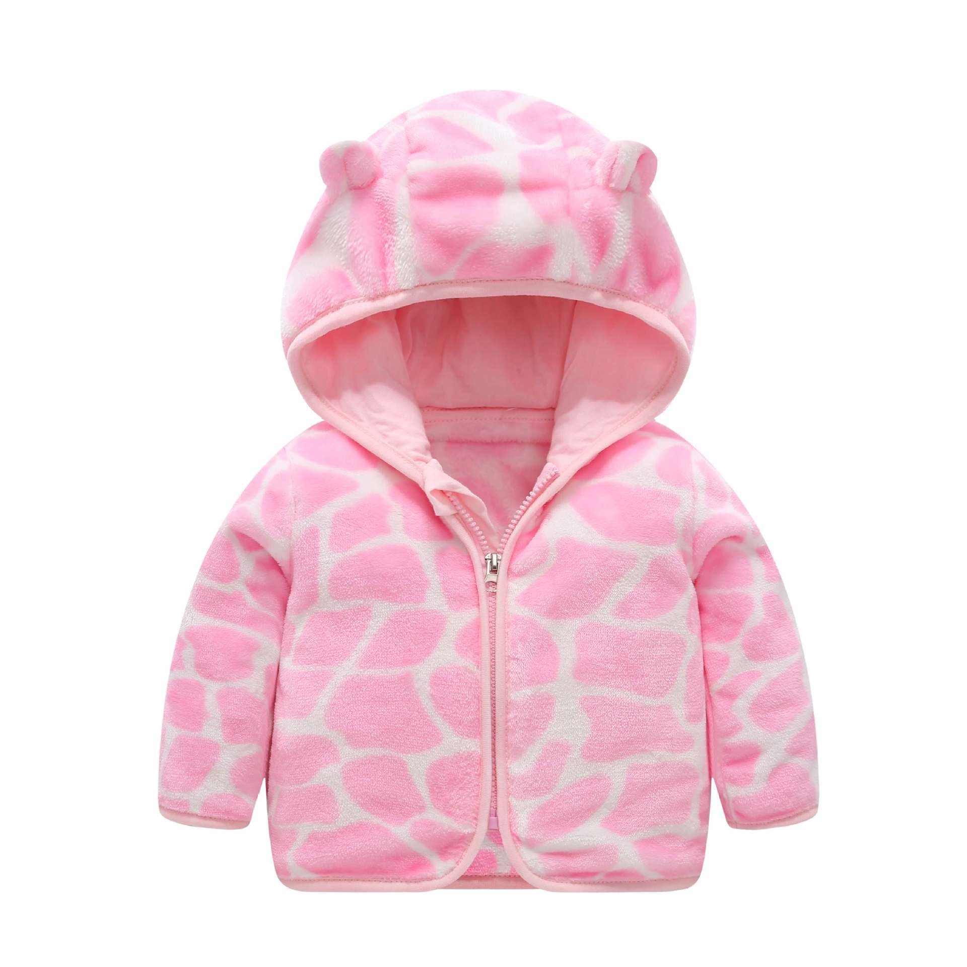 Children's Hooded Coral Fleece Padded Jacket Pi-Mart