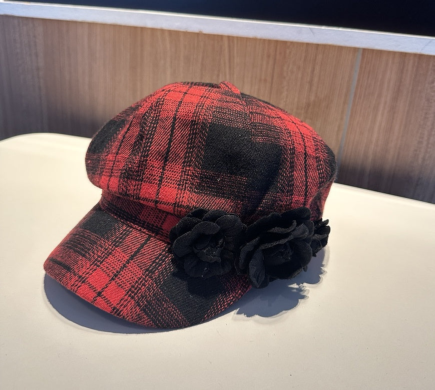 The Checkered Beret Keeps Warm In Autumn And Winter LadyShow.Store