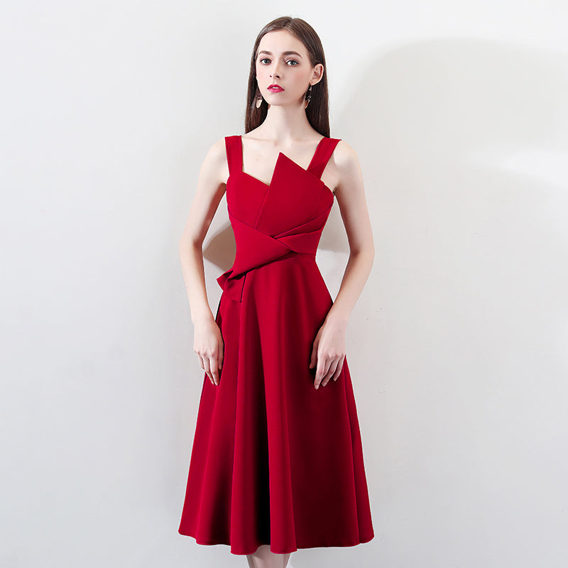 Chic Suspender Evening Dress NorixaFashion.com