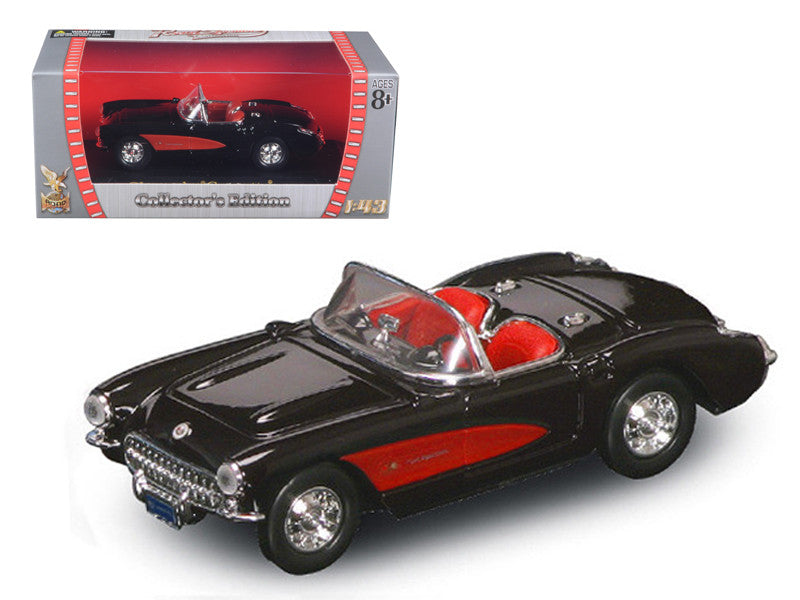 1957 Chevrolet Corvette Convertible Black 1/43 Diecast Model Car by Road Signature LuxuryLifeWay Online Store