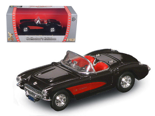 1957 Chevrolet Corvette Convertible Black 1/43 Diecast Model Car by Road Signature LuxuryLifeWay Online Store