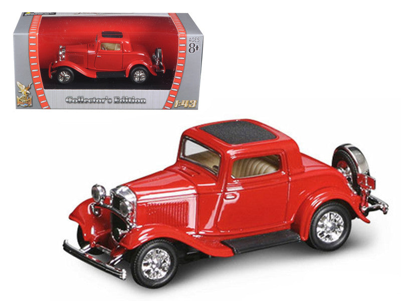 1932 Ford 3-Window Coupe Red 1/43 Diecast Model Car by Road Signature LuxuryLifeWay Online Store