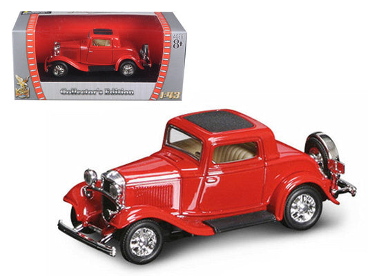 1932 Ford 3-Window Coupe Red 1/43 Diecast Model Car by Road Signature LuxuryLifeWay Online Store