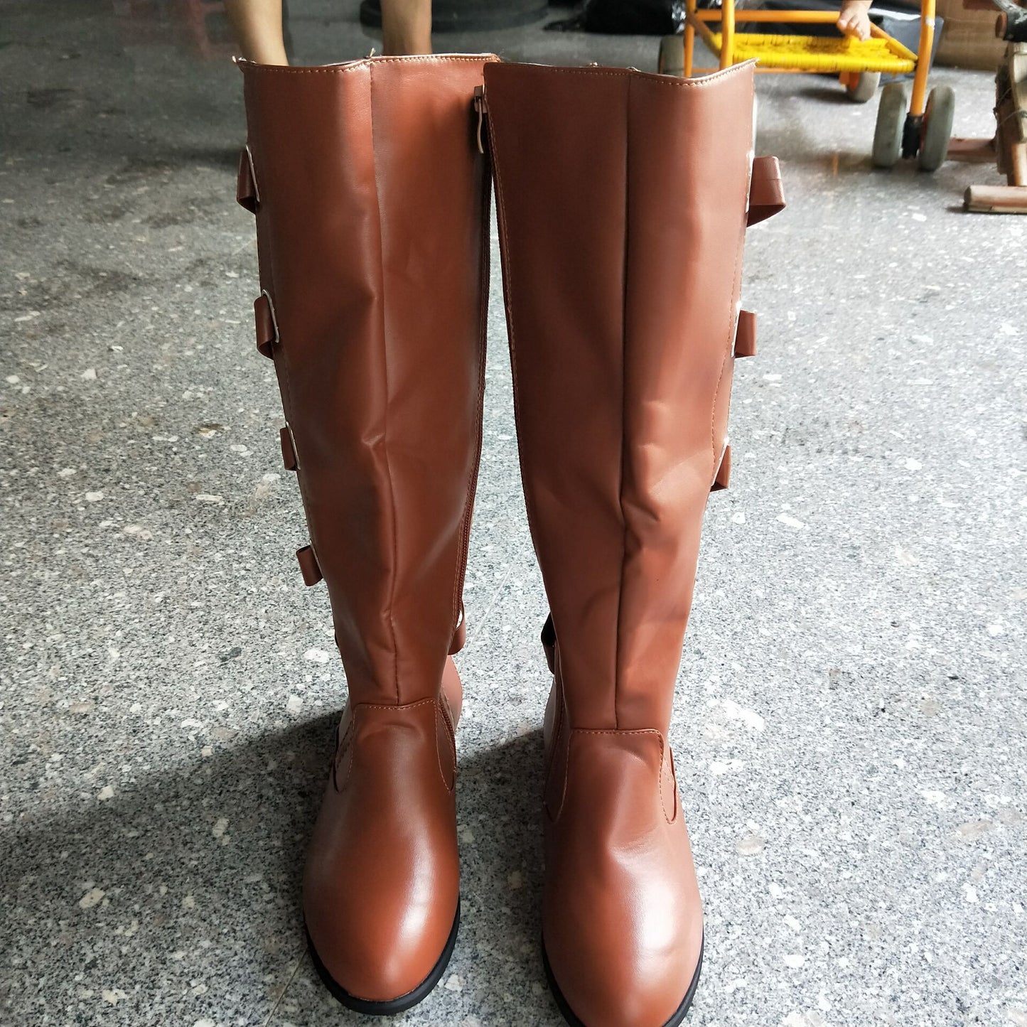 Lace-up Boots Round Toe Low Heel Rider Boots LadyShow.Store