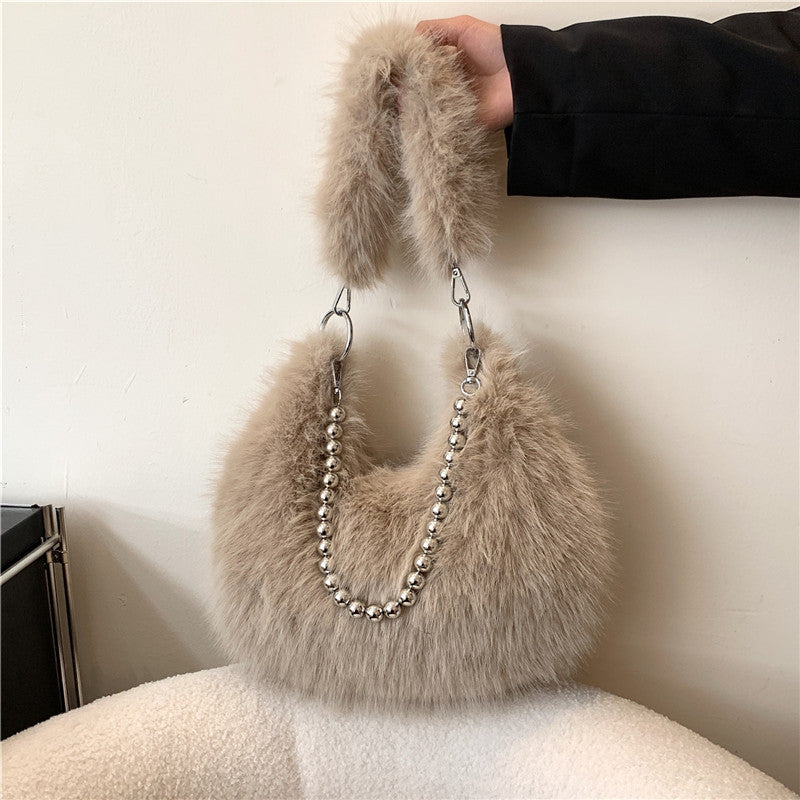 Furry Crossbody Bag For Women LadyShow.Store