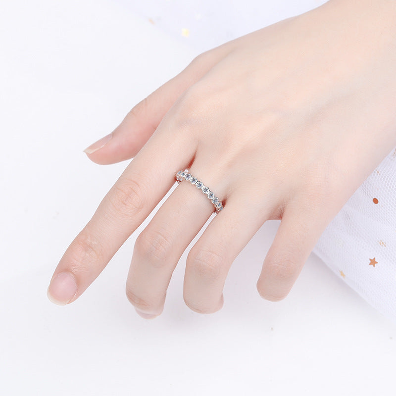 s925 sterling silver diamond wedding ring LadyShow.Store