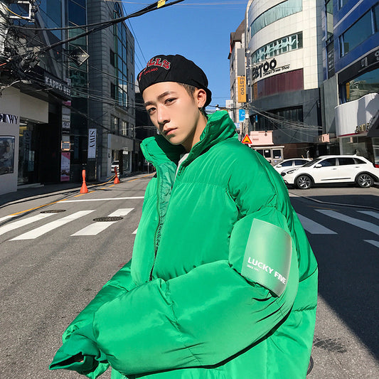 Solid Color Couple Loose Student Cotton Jacket CJD