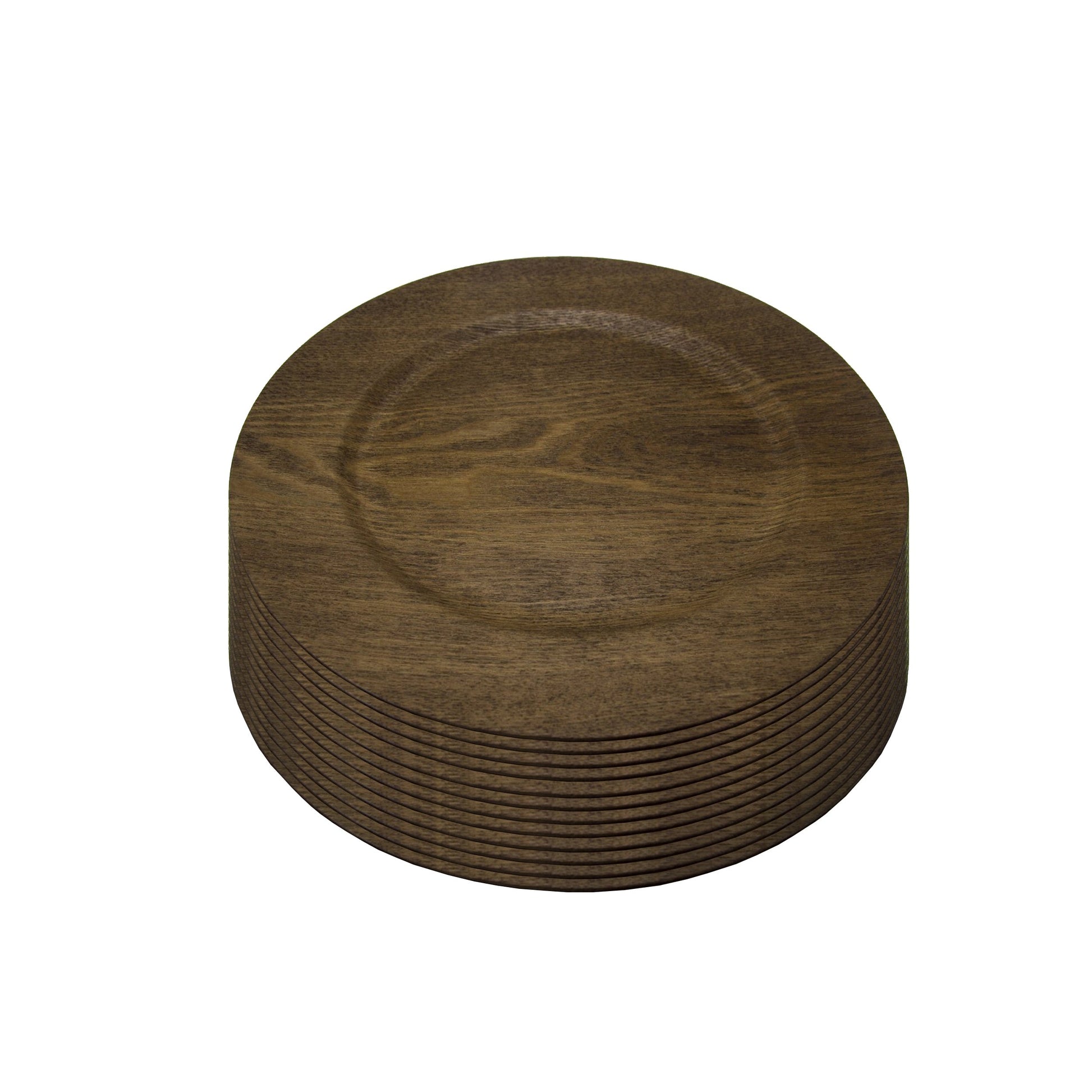 Gibson Home Feri 13" Wooden Skin Luxe Chargers, Set of 12 LuxuryLifeWay Online Store
