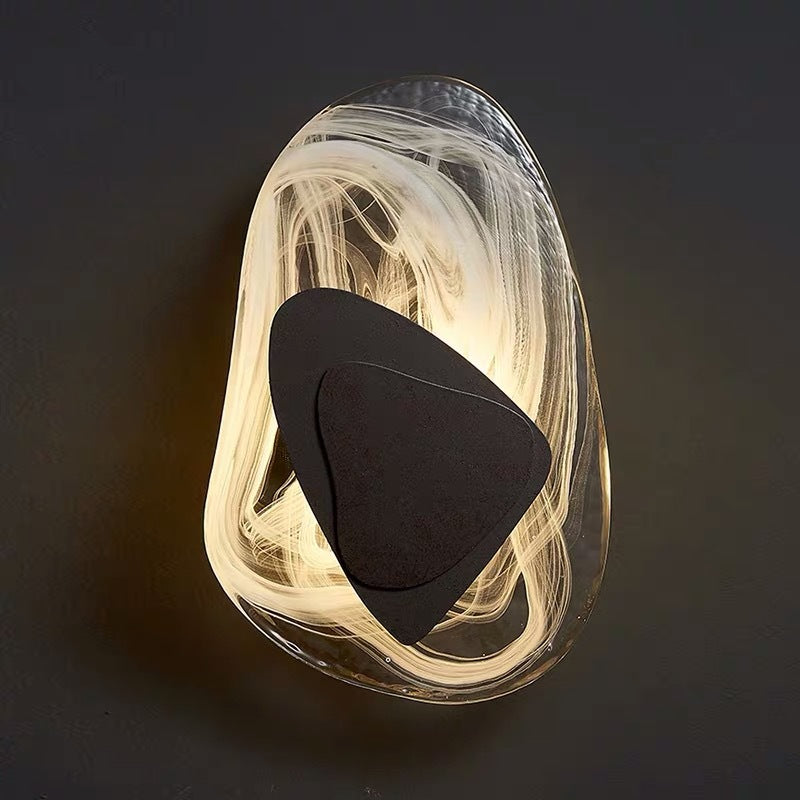 Modern Minimalist Glass Wall Lamp Creative Background Wall LED Lamp PearlNestDecor.com
