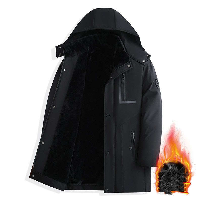 Men's Coat Winter Thick Cotton Clothing Removable Hat Best YouTube Store