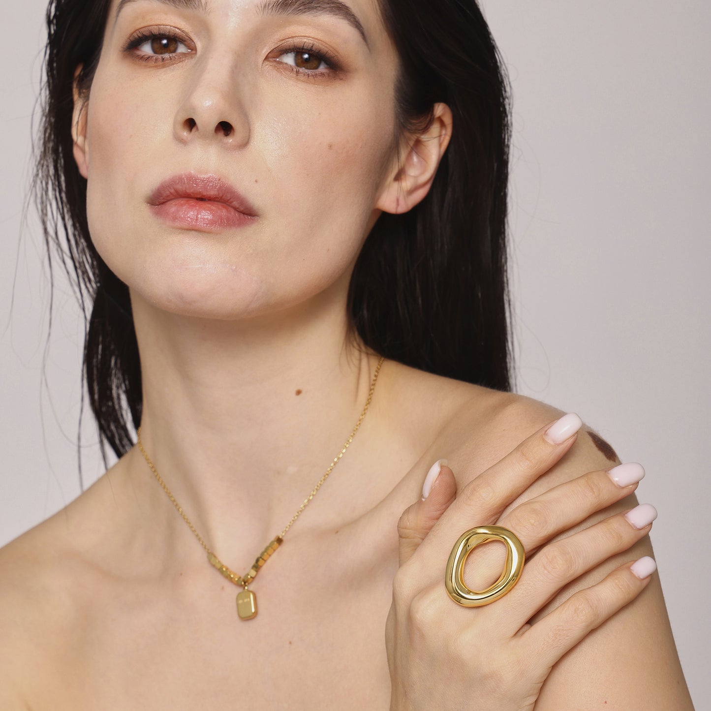 Titanium Steel Minimalist Irregular Fashion All-Match Ring