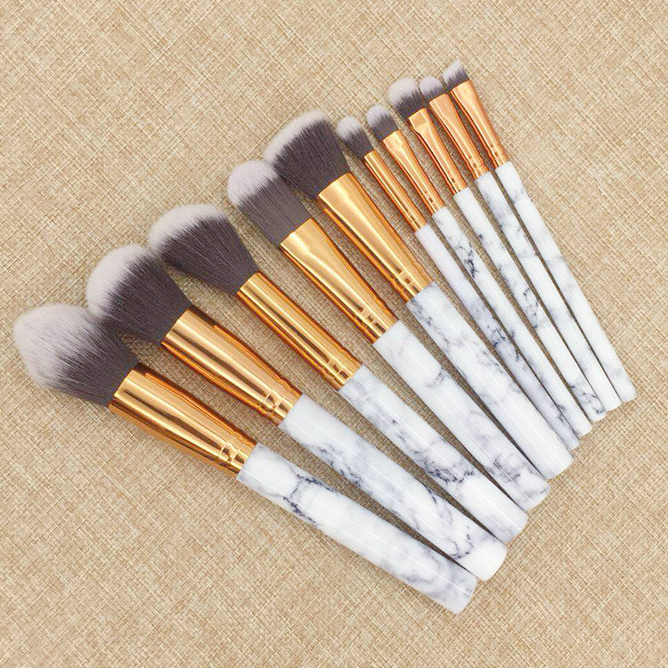 Marble Pattern Makeup Brush Set LadyShow.Store