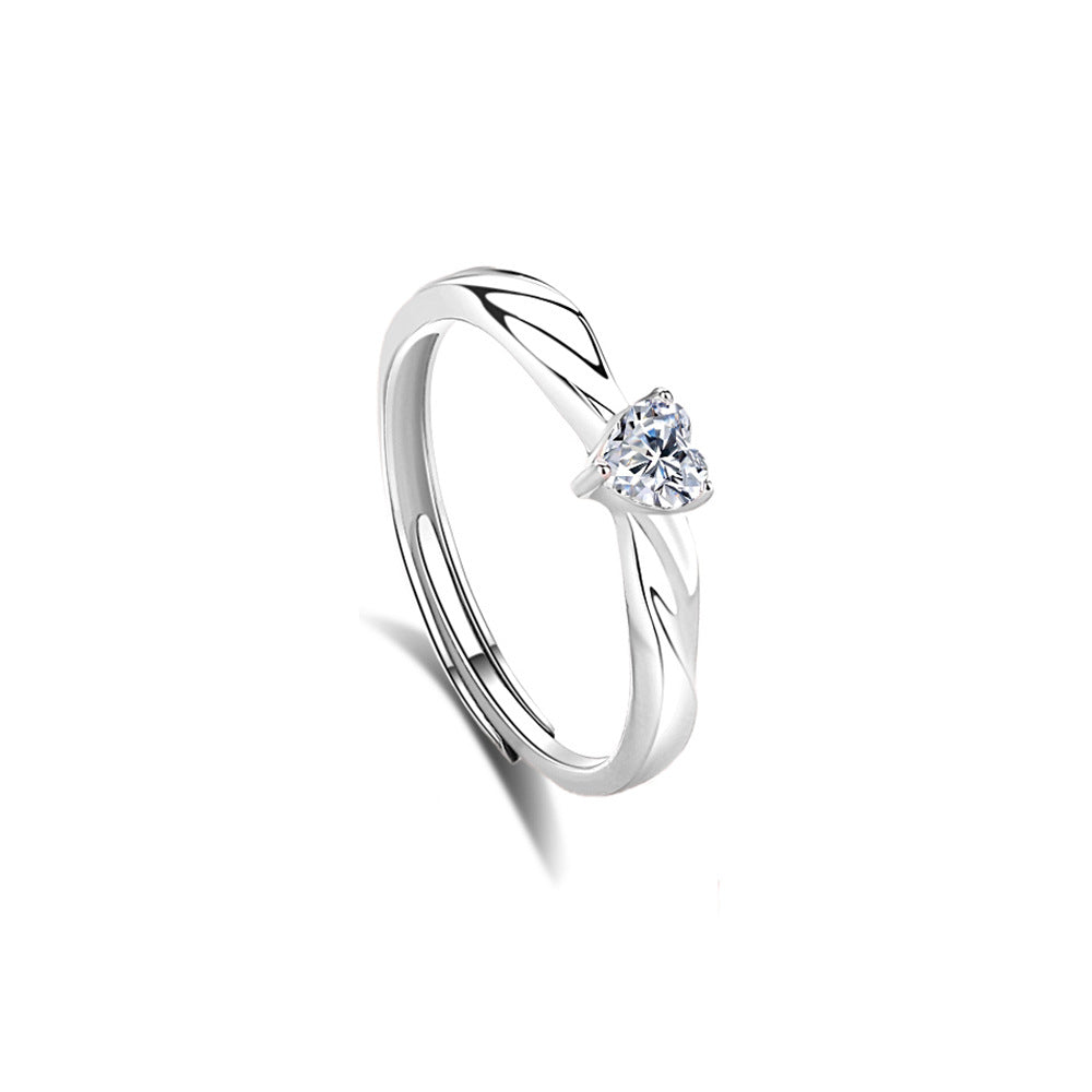 S925 Silver Adjustable Ring For Couples LadyShow.Store