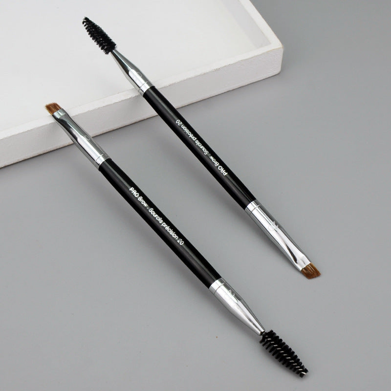 Makeup double head eyebrow brush