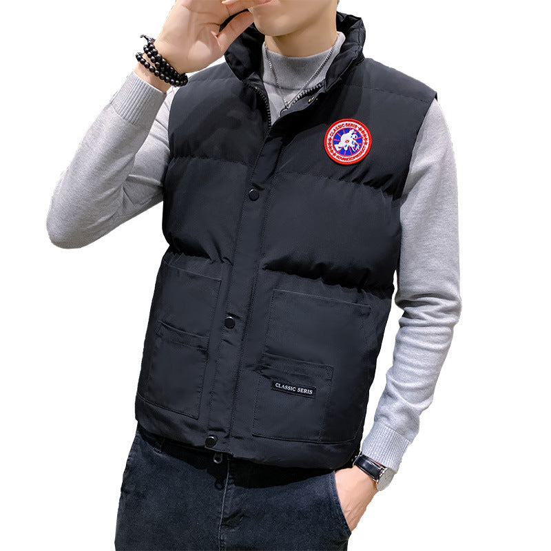 Men's Winter Down Cotton Warm Vest Jacket