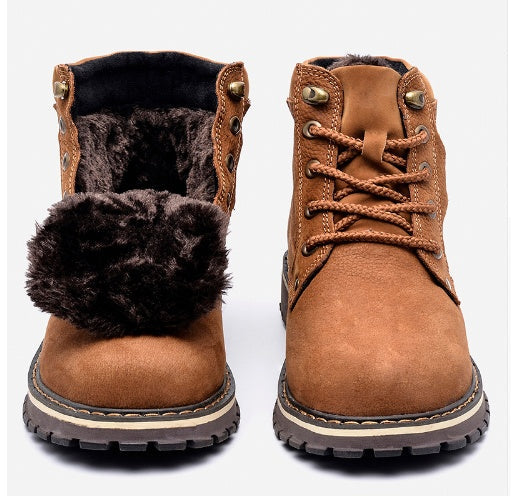 New Martin boots men Large size outdoor warm high help plus velvet large size leather Martin boots Best YouTube Store