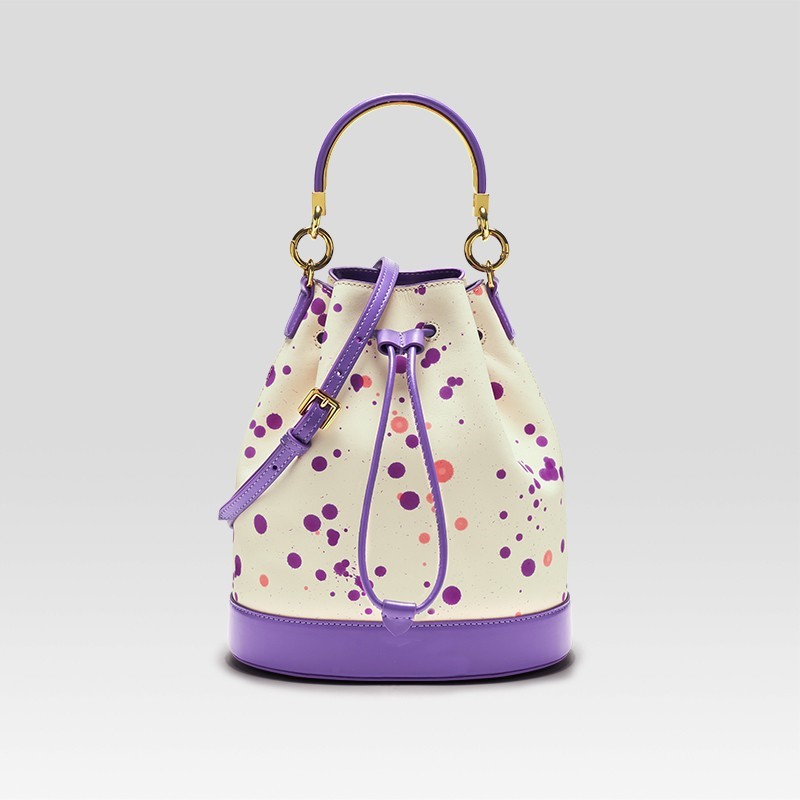 Top Layer Cowhide Cross Body Bucket Bag Large Capacity Handbag LuxuryLifeWay Online Store