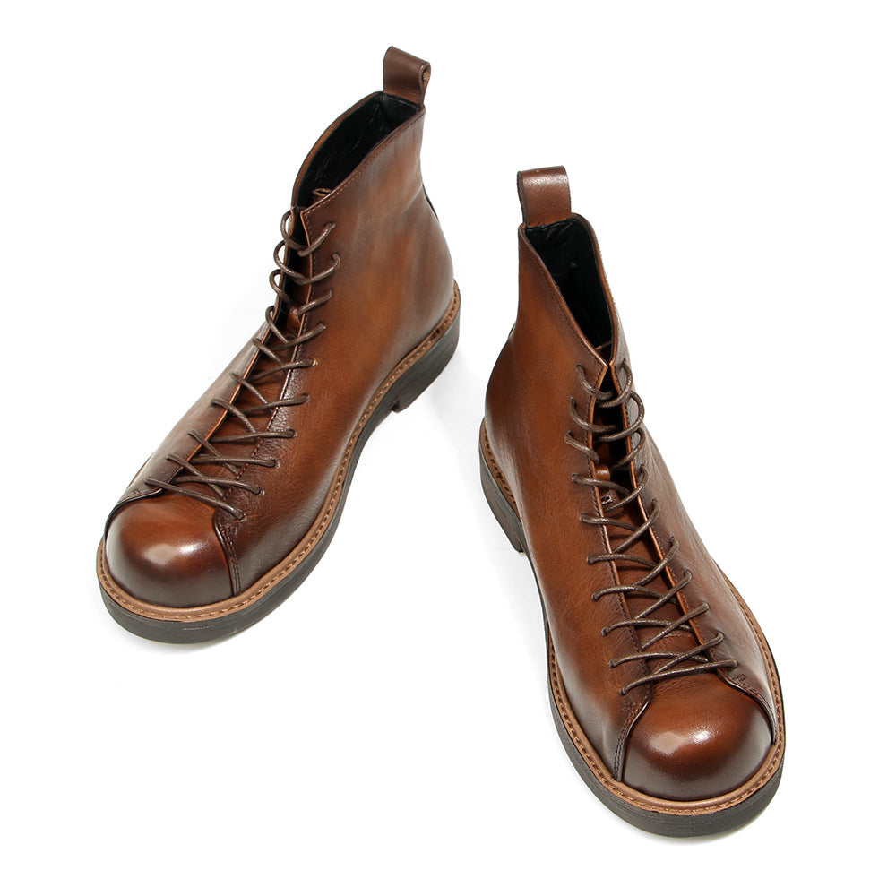Men's Martin Boots Amekaji Work Genuine Leather Vintage Style Best YouTube Store