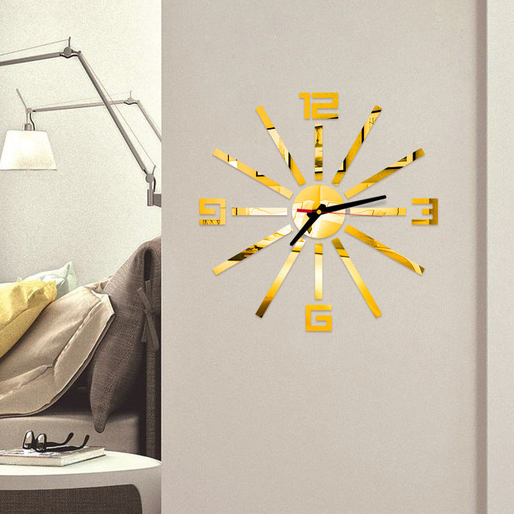 Creative DIY Acrylic Wall Clock Mute Wall Sticker PearlNestDecor.com
