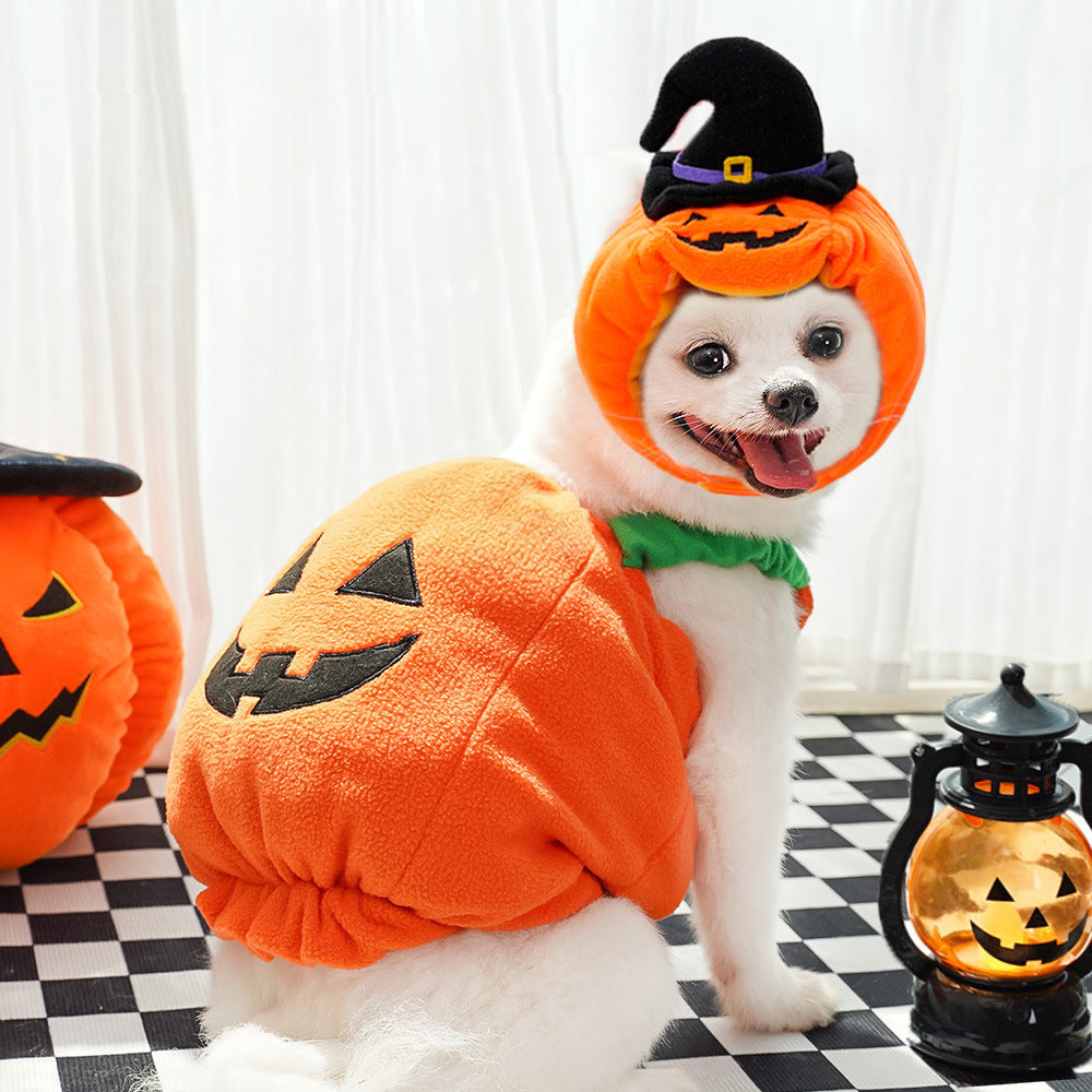 Halloween Pumpkin Vest For Dogs Cats Festive Pet Costume Harness Funny Thanksgiving Christmas Apparel For Small Animals Clothing Pets Fashion