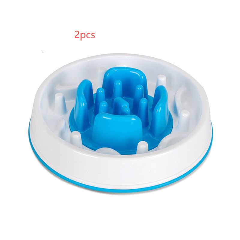 Dog Bowl Anti Knock Choke Slow Food Pets Fashion