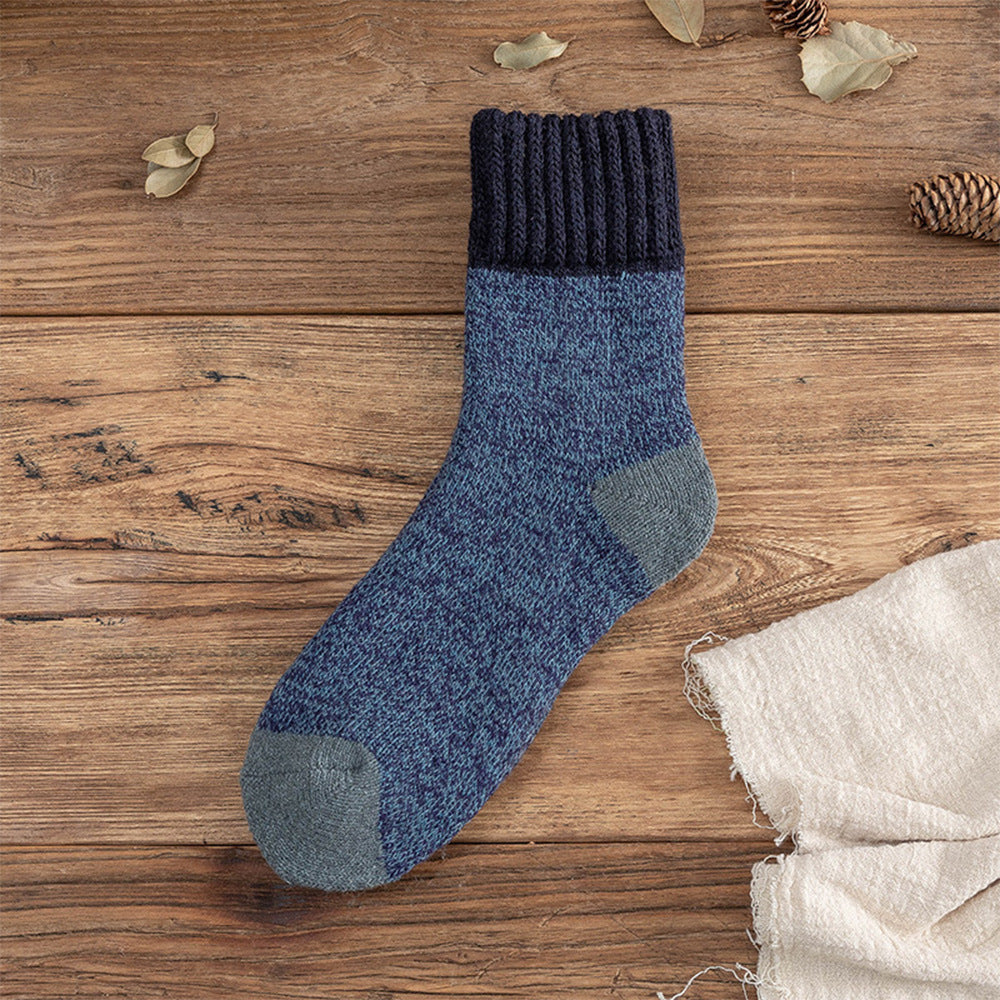 Men's Thick Wool Socks for Winter Warmth (Mid-Calf) Pi-Mart