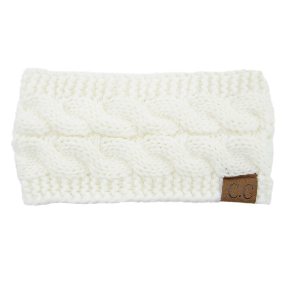 European And American Knitted Hairband Wool Variegated LadyShow.Store
