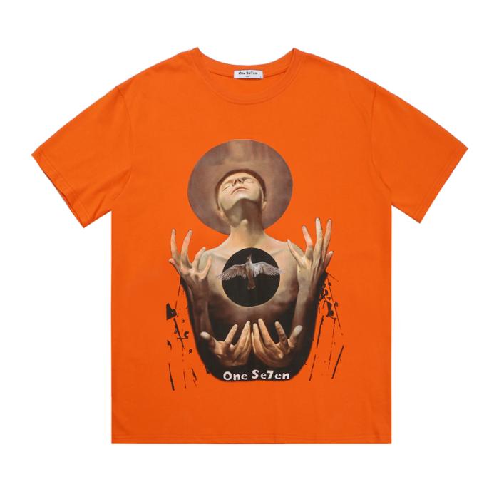 American Streetwear Dark Style T-Shirt with Print Pi-Mart