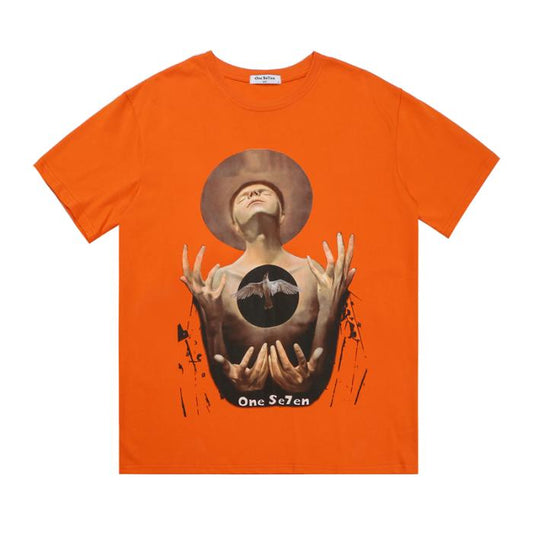 American Streetwear Dark Style T-Shirt with Print Pi-Mart